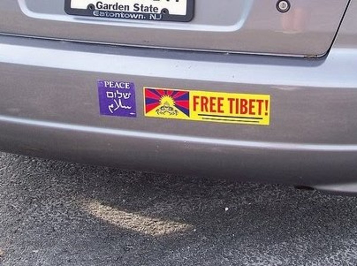 Not as common as the others, but Free Tibet can still be seen occasionally.