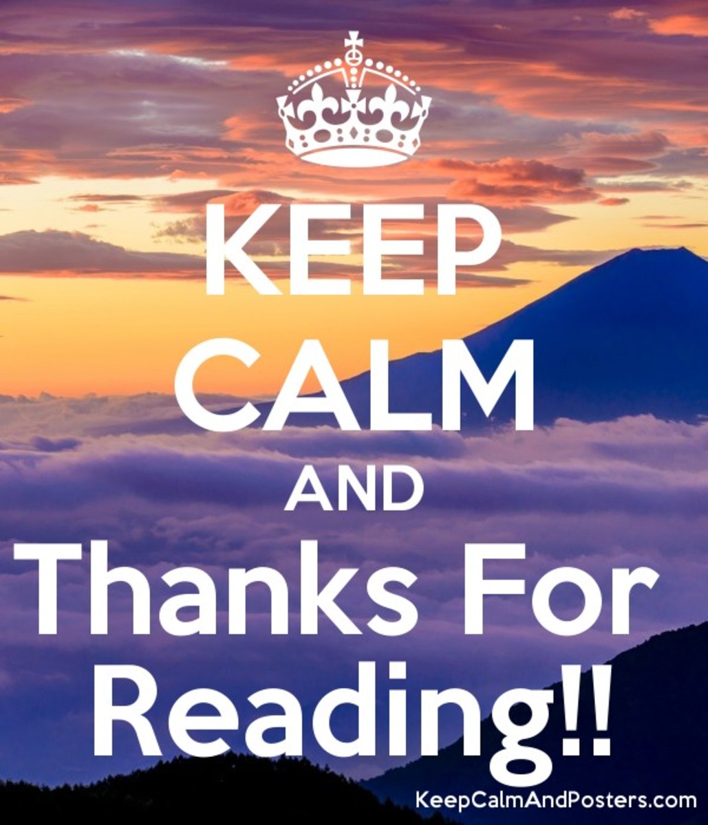 Keep calm and thanks for reading 