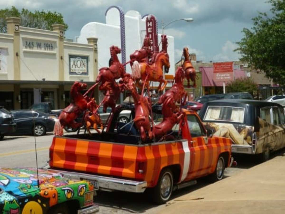 Art cars spotted in the Houston Heights