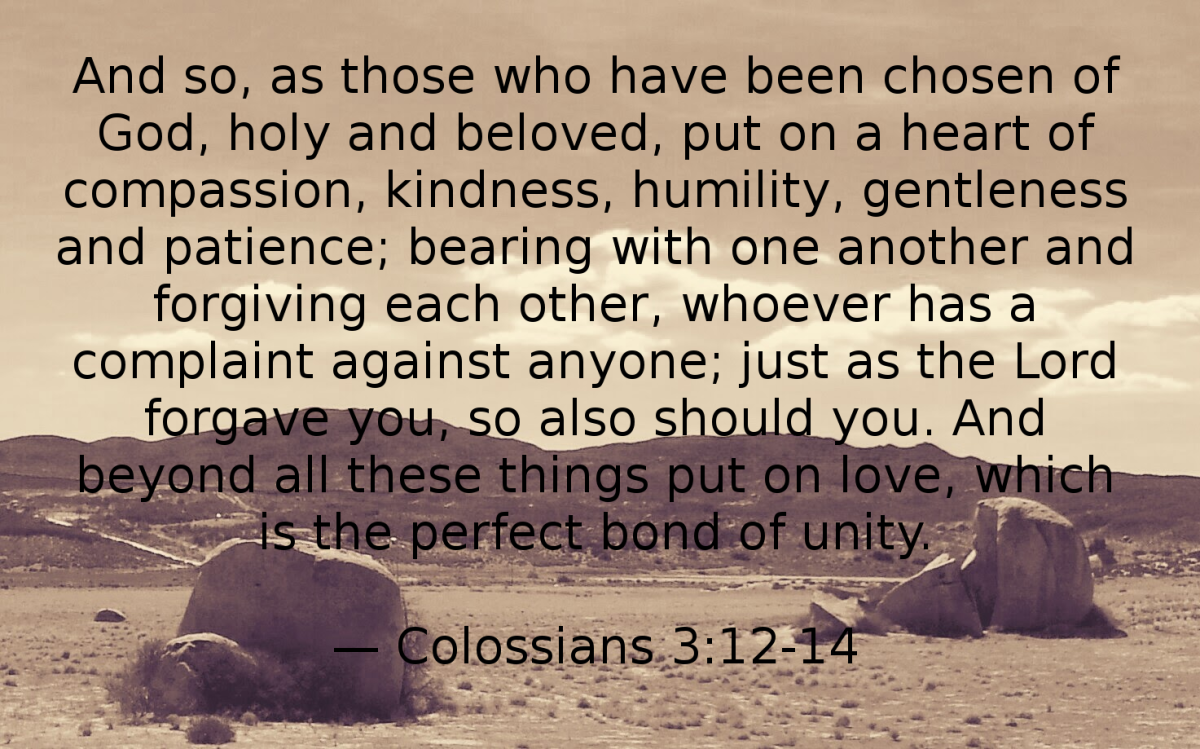 Notice how this echos the description of love in 1 Corinthians 13:4-7