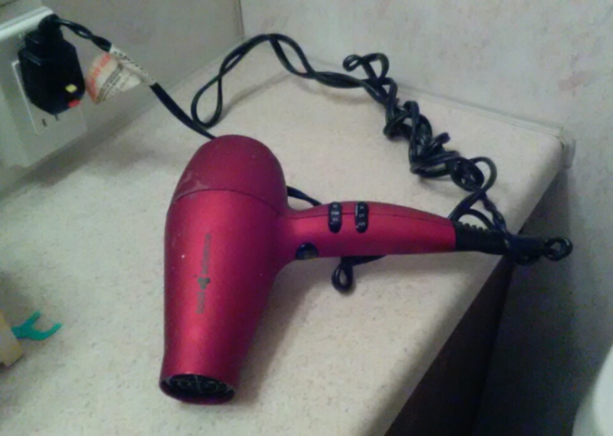 My curly cord hair dryer. 