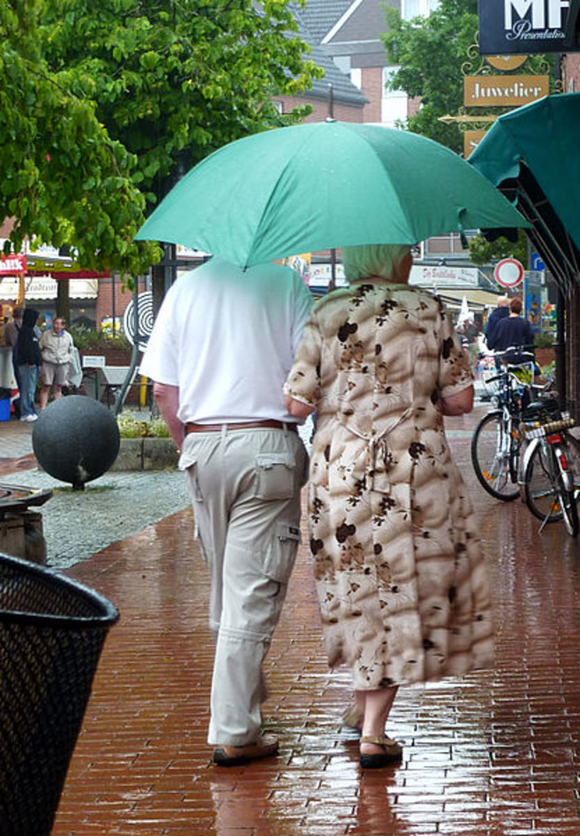 This is a very touching photo--all without the rain.