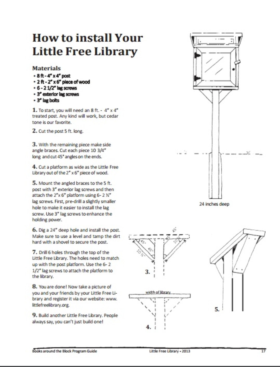Little Free Library Installation Instructions