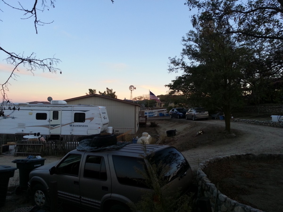 There is our trailer in the backround.