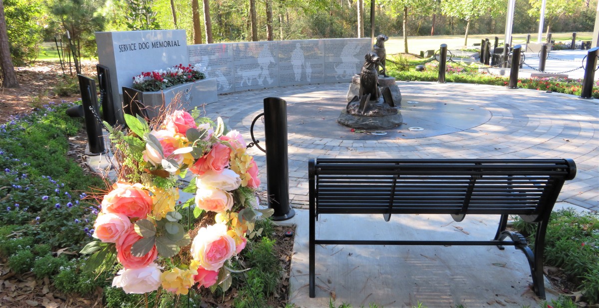 Service Dog Memorial in Houston LetterPile