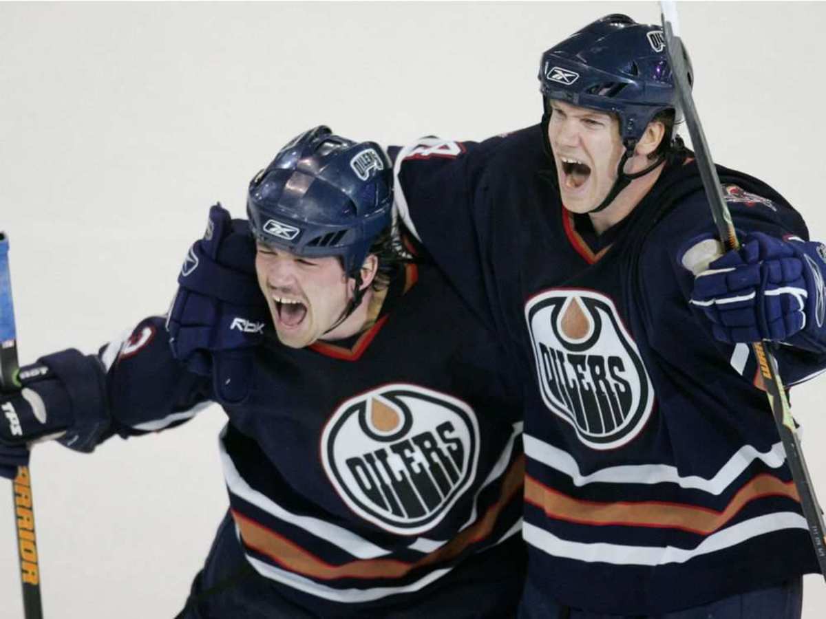 A very excited Chris Pronger was Edmonton's big offseason acquisition. 