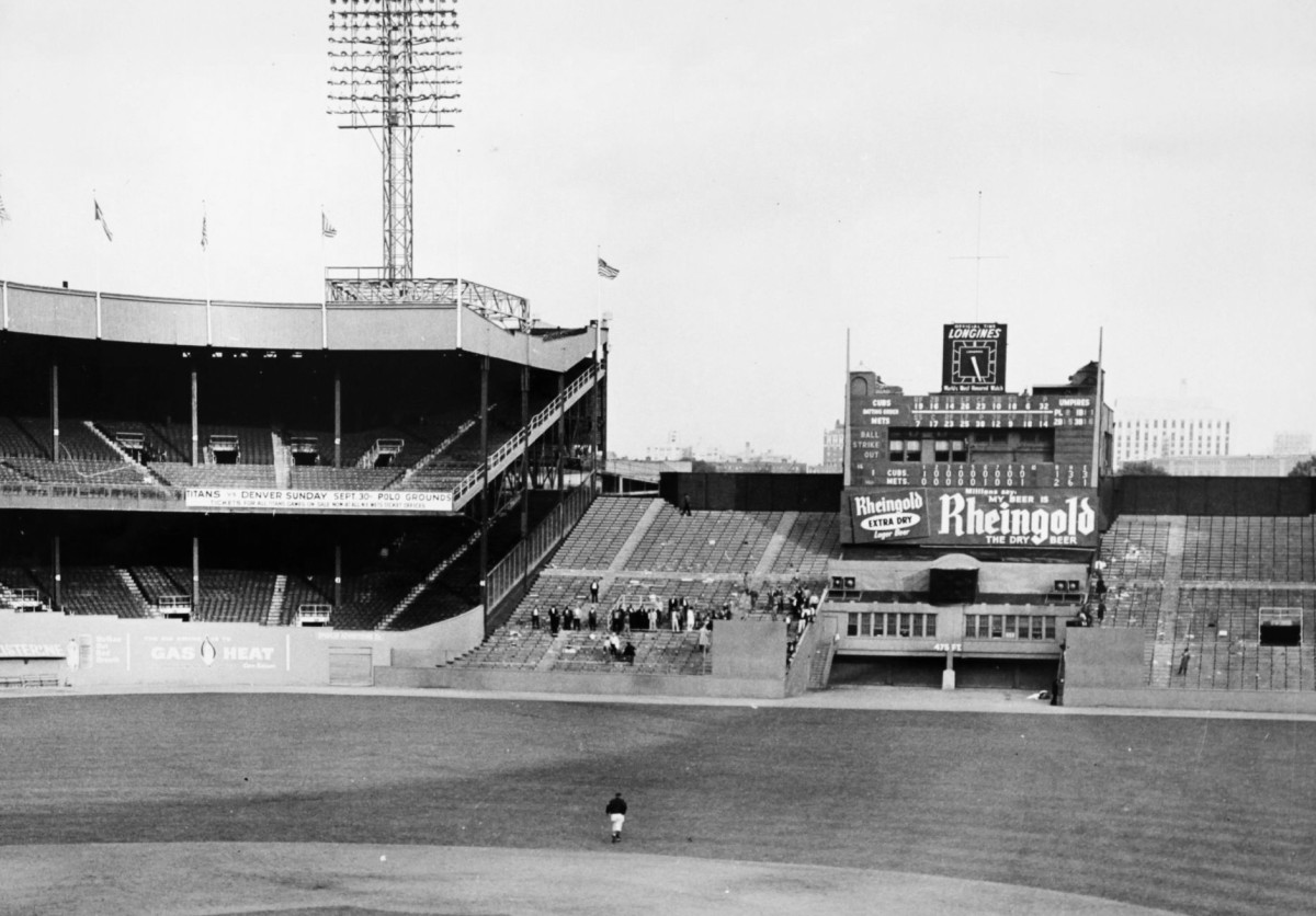Center field in the Polo Grounds, the Mets' home ballpark in 1962 and 1963