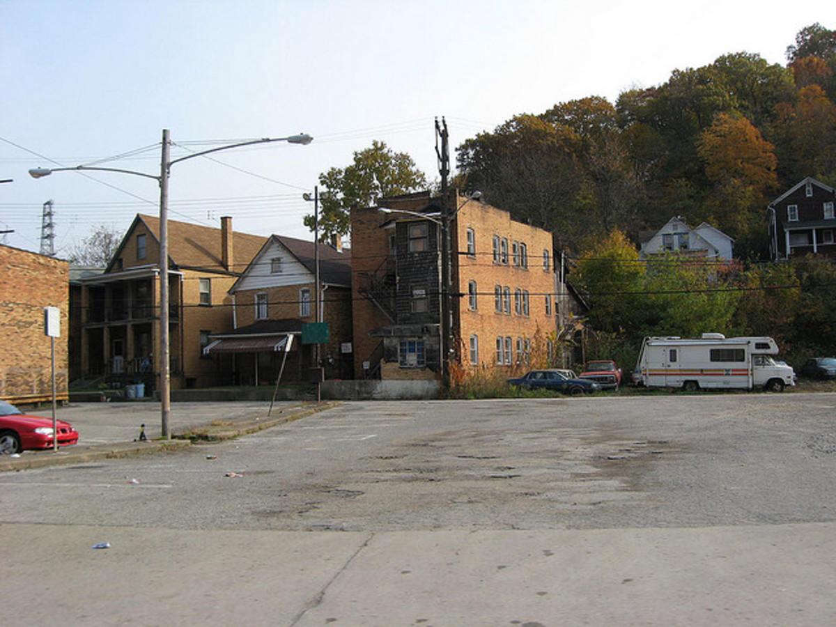 A view of downtown Aliquippa, PA.