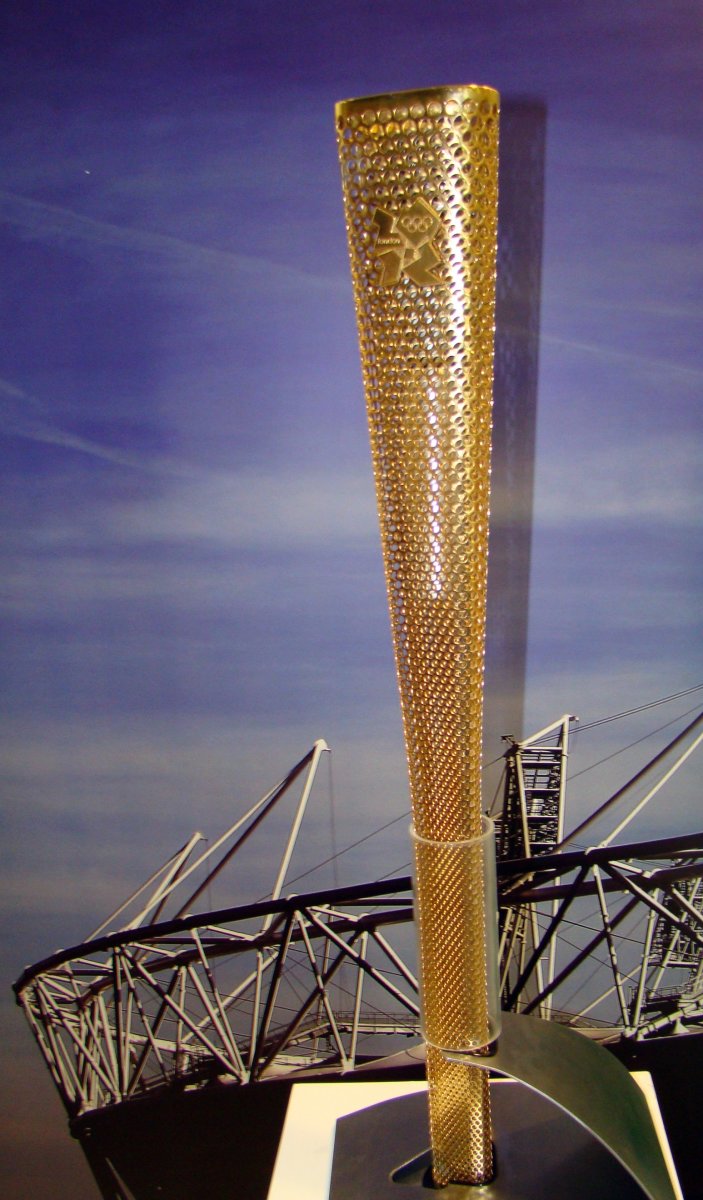 The London 2012 Olympic Torch, as used by the 8,000 participants in the Olympic Torch Relay.