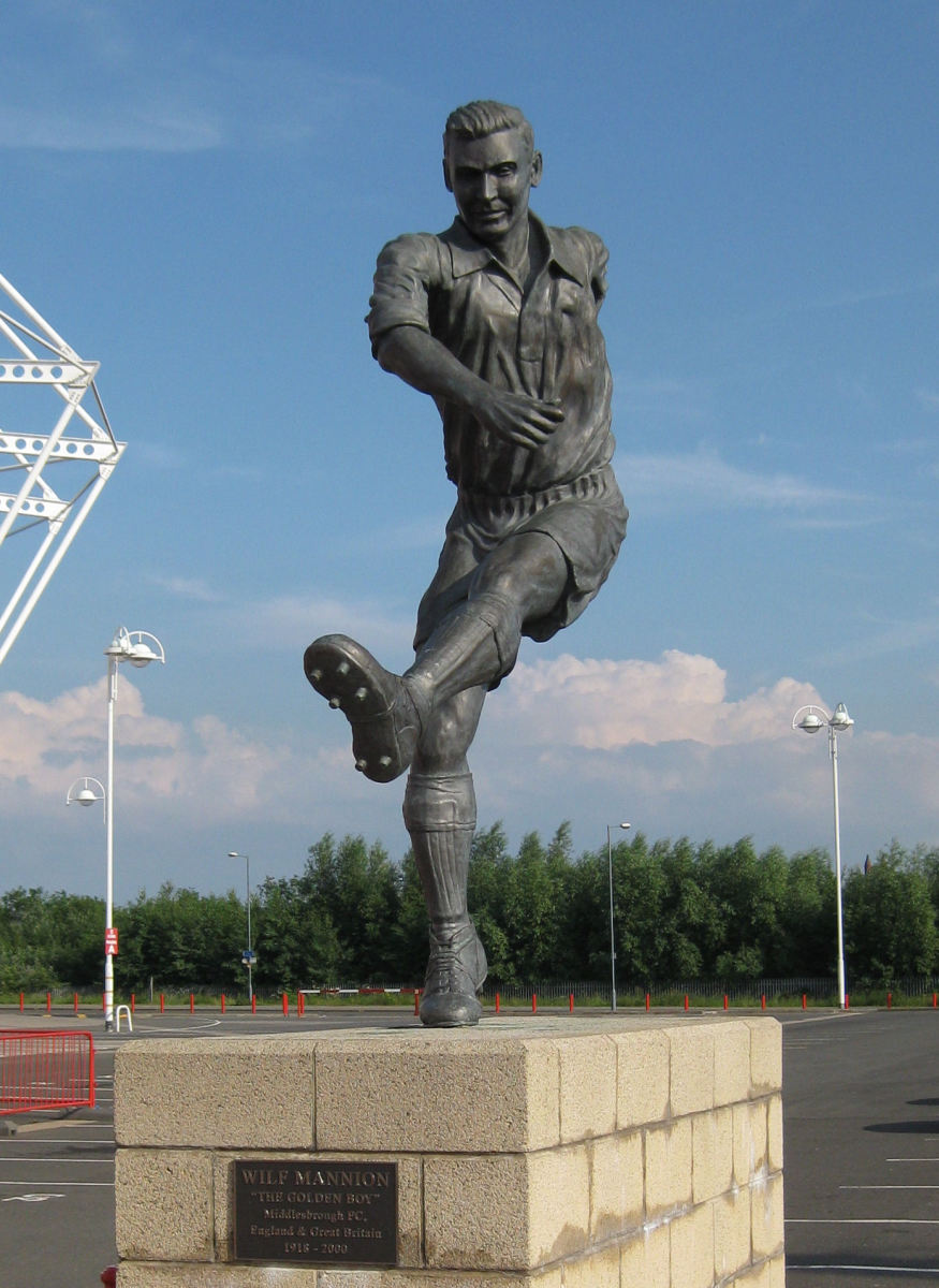Sculpture of boys playing football Sculpture of footballer Little Footballers Made to order