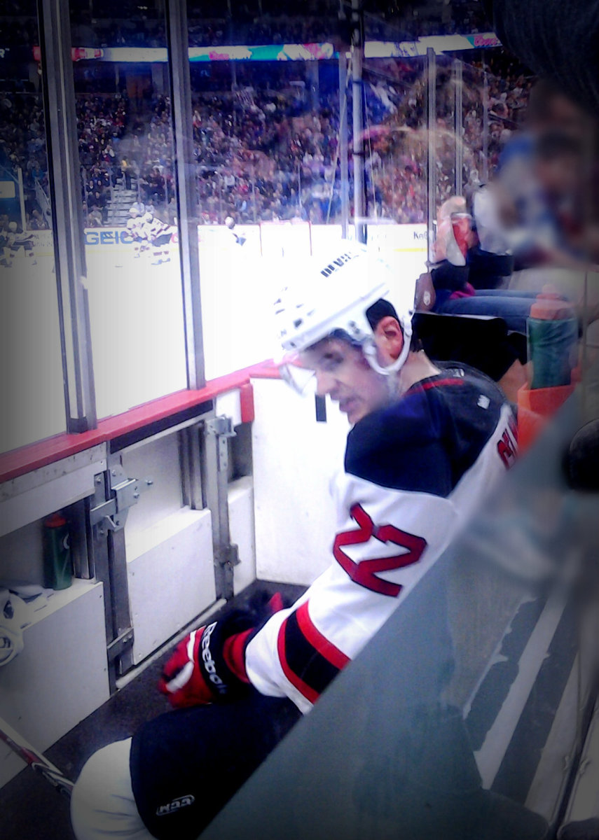 The penalty box, how naughty hockey players are kept away from the public. Photo of Eric Gelinas.