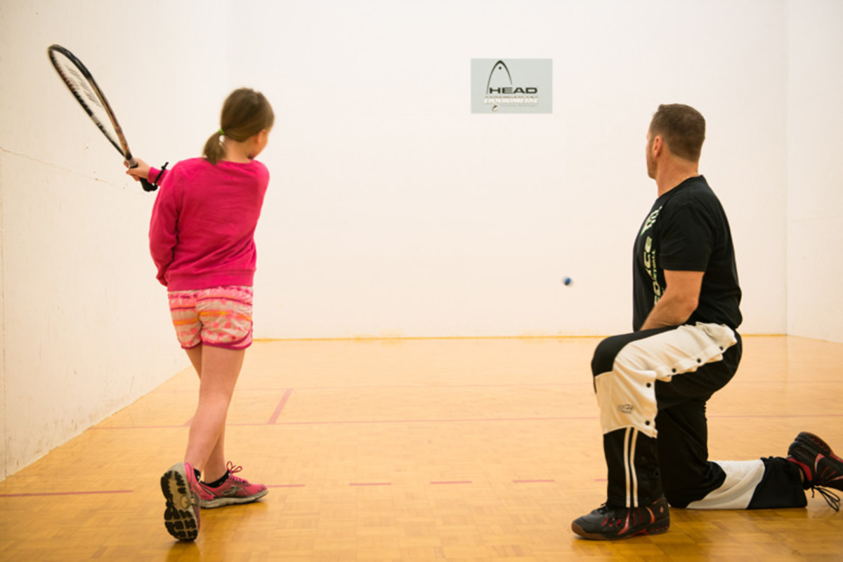 Racquetball courts: The Works Health Club