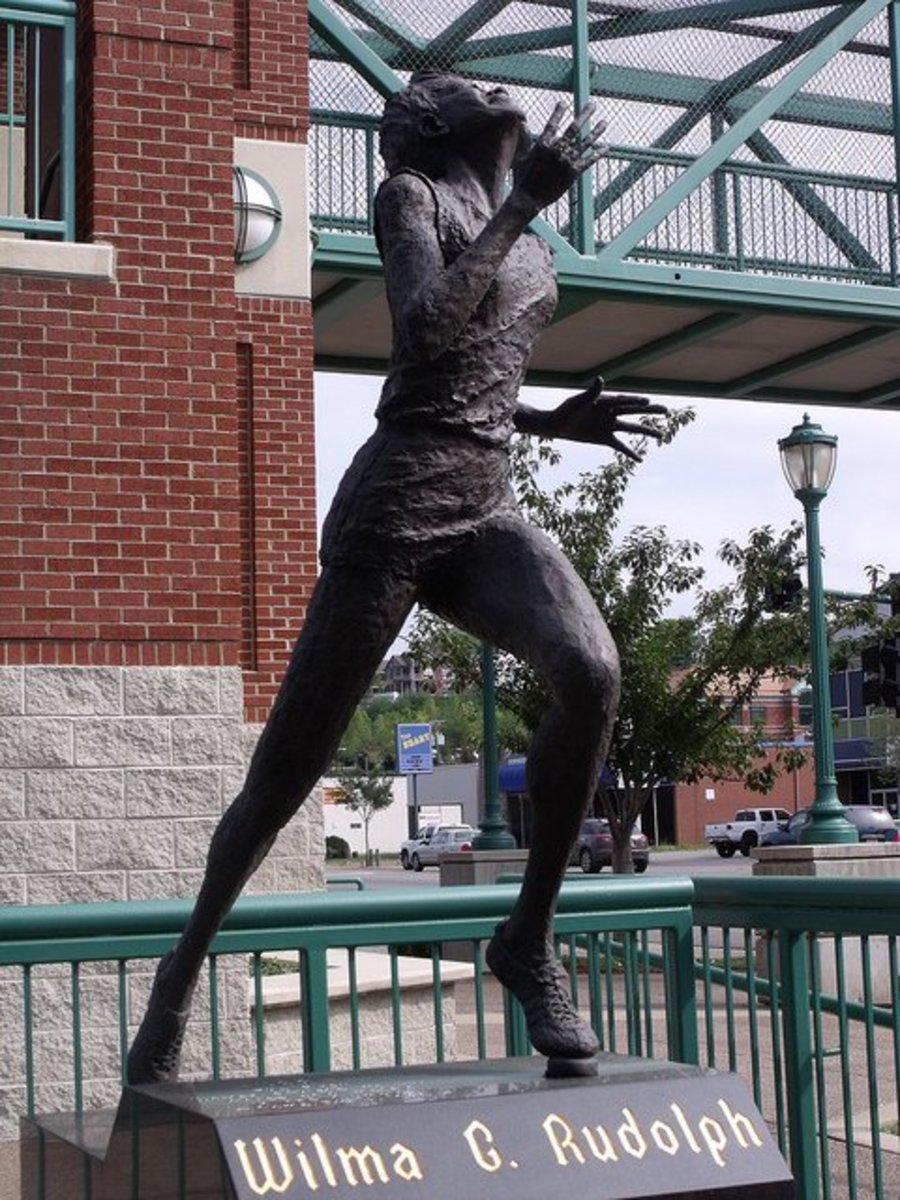 Statue of Wilma Rudolph in Clarksville, Tennessee