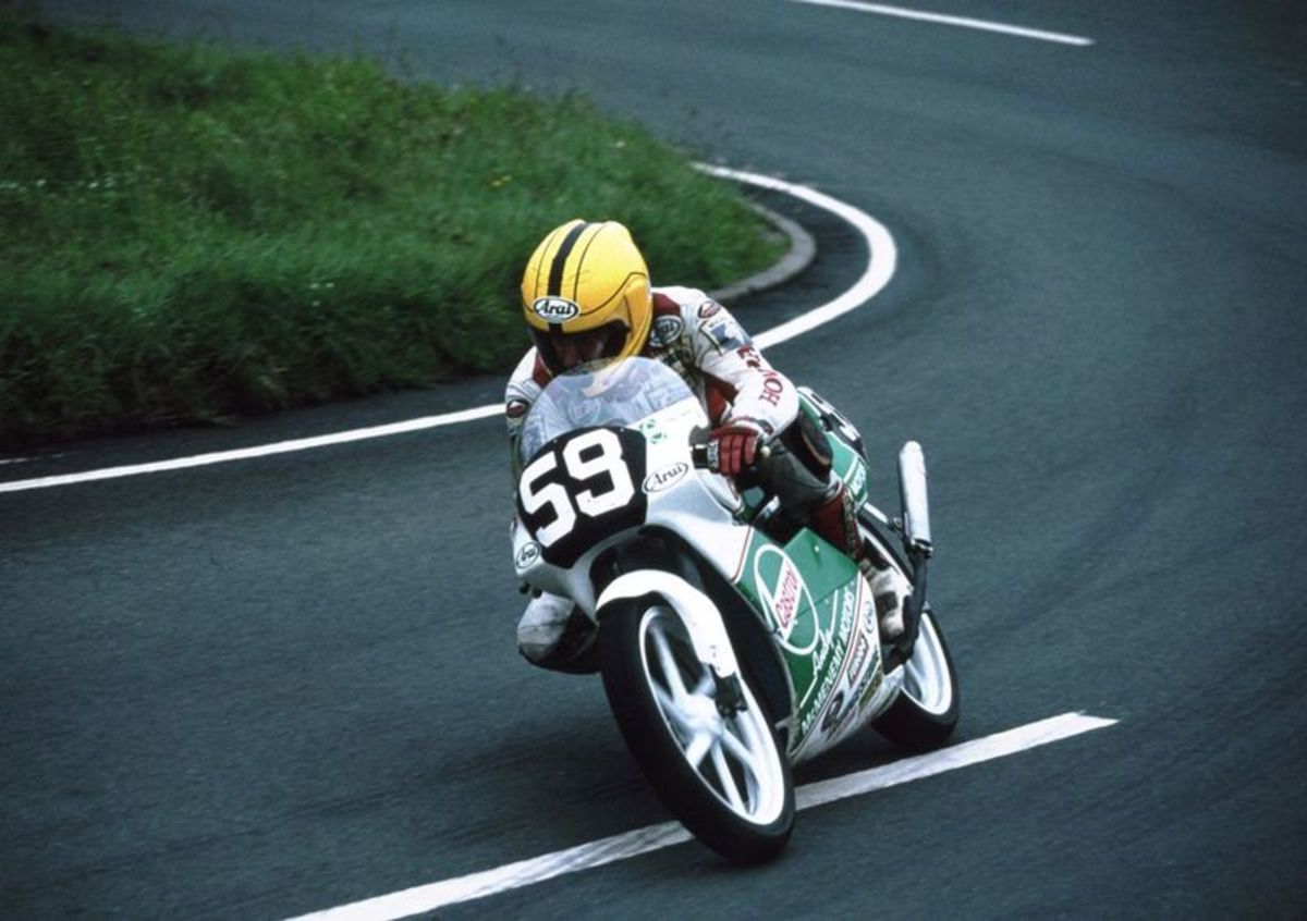 Joey Dunlop (seen above in 1991) won a record 26 TT races between 1976 and 2000. He was killed in a race in Estonia in 2000.