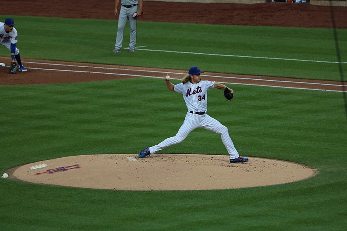 New York Mets pitcher Noah Syndergaard has hit six career home runs. 