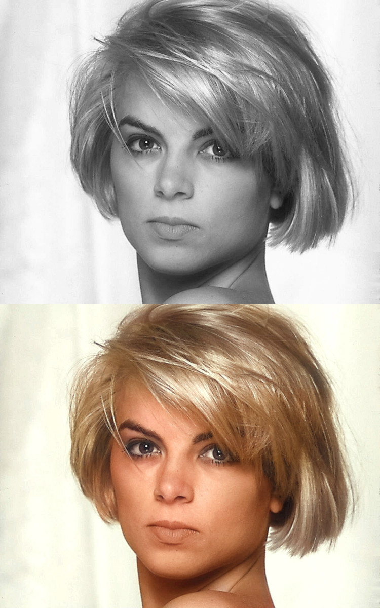 Colorize photos did an excellent job here. Notice how it accurately colorized both the model's skin and hair.