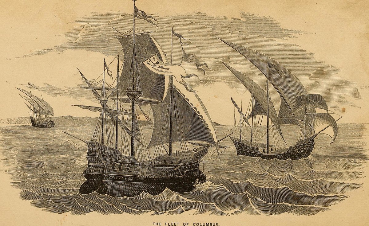 The fleet of Columbus’s three ships.