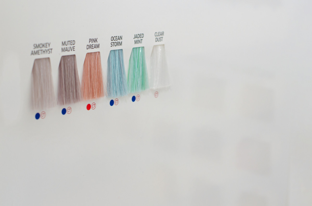 Wella Color Touch Instamatic shade swatches.