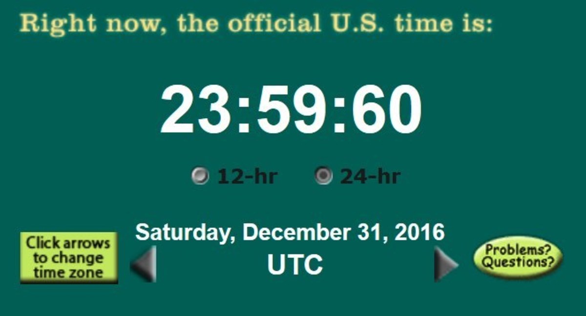 Screenshot showing the addition of a leap-second.