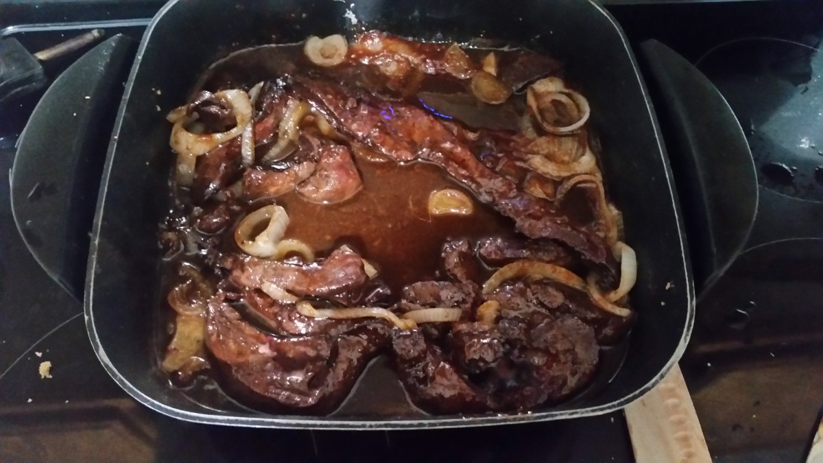 Deer liver and onions