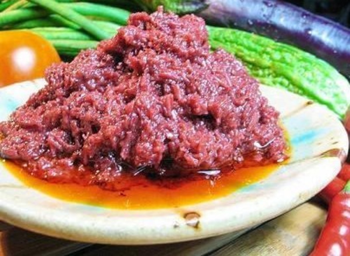 A common Filipino condiment, bagoong is a fermented shrimp paste.