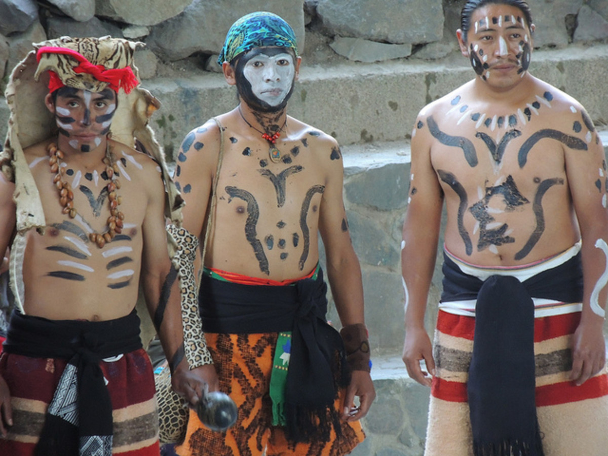 Mayan football players today.
