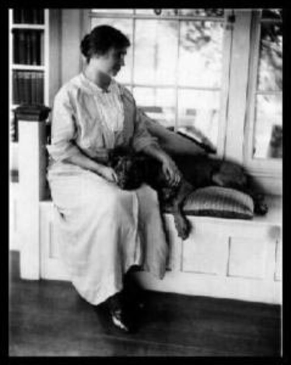 Helen Keller and her pit bull- Sir Thomas