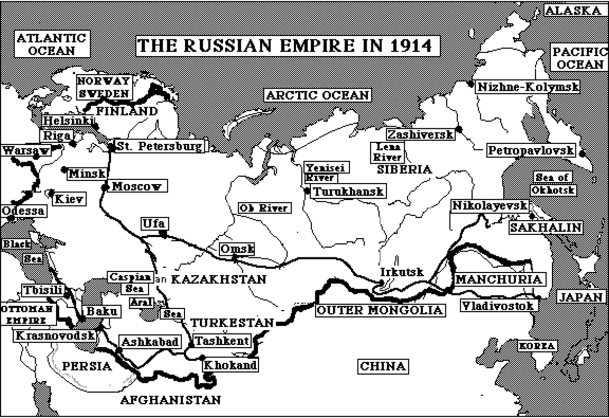 Российская империя в 1914 году карта