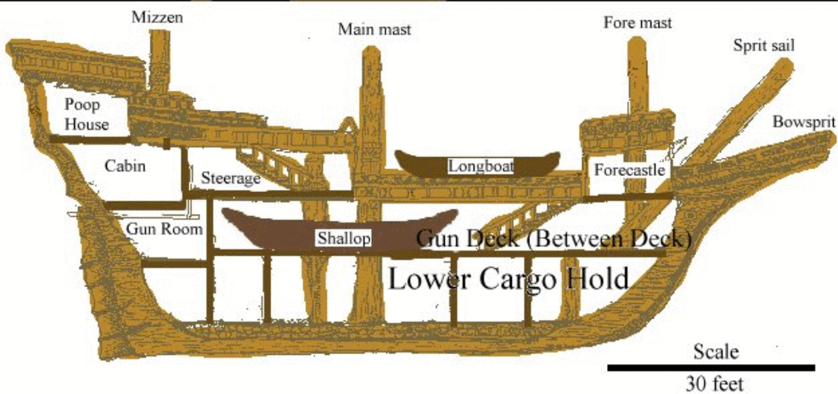 Cross Section of the Mayflower