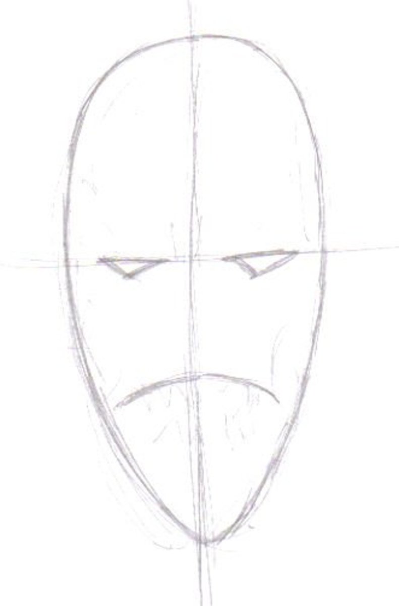 Demon Face Drawing