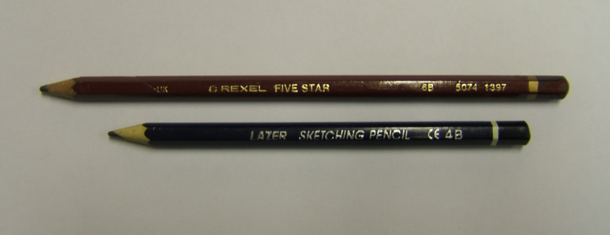 A 4B and 6B, these pencils are both soft pencils.