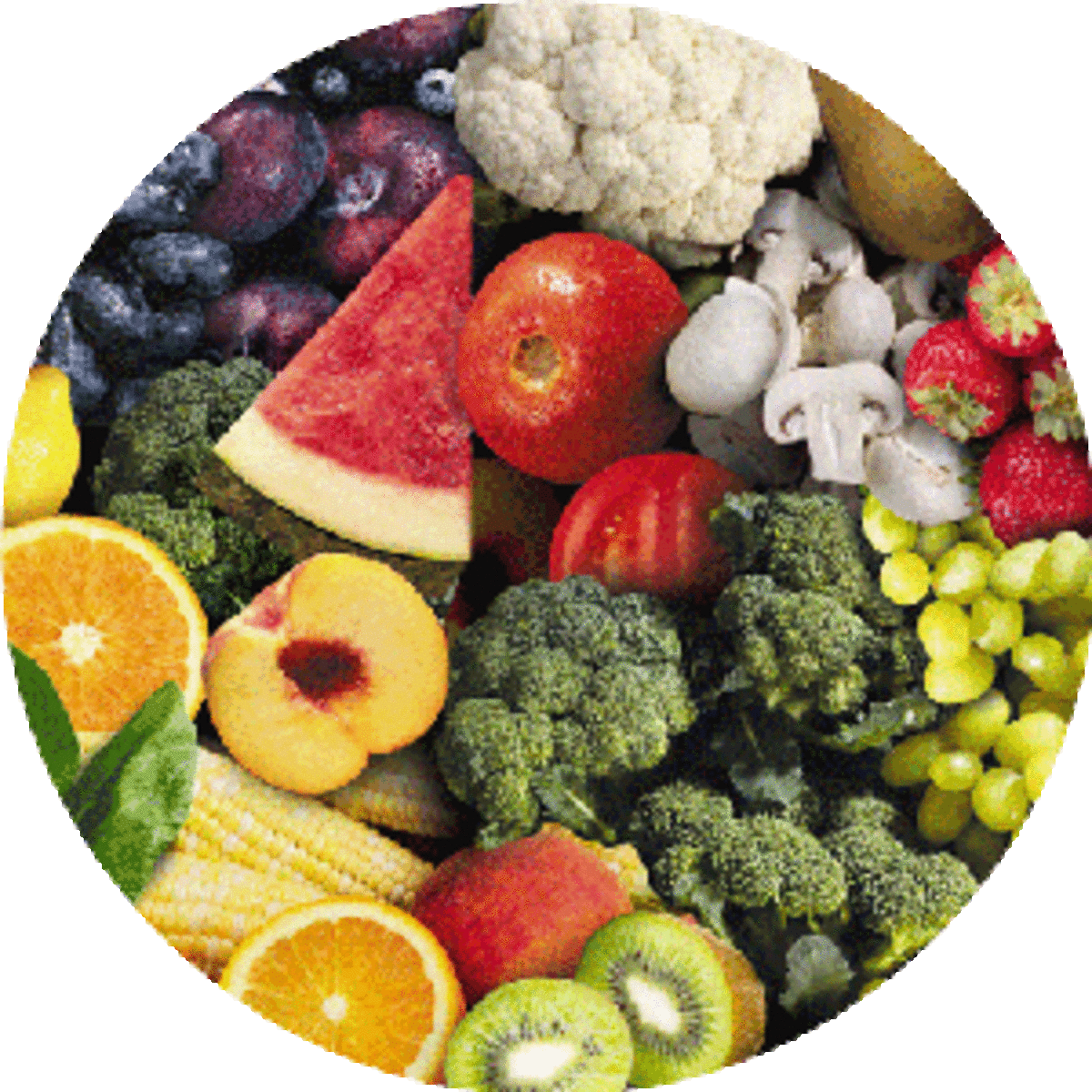 A good balance of fruits and vegetables can help with portion size control