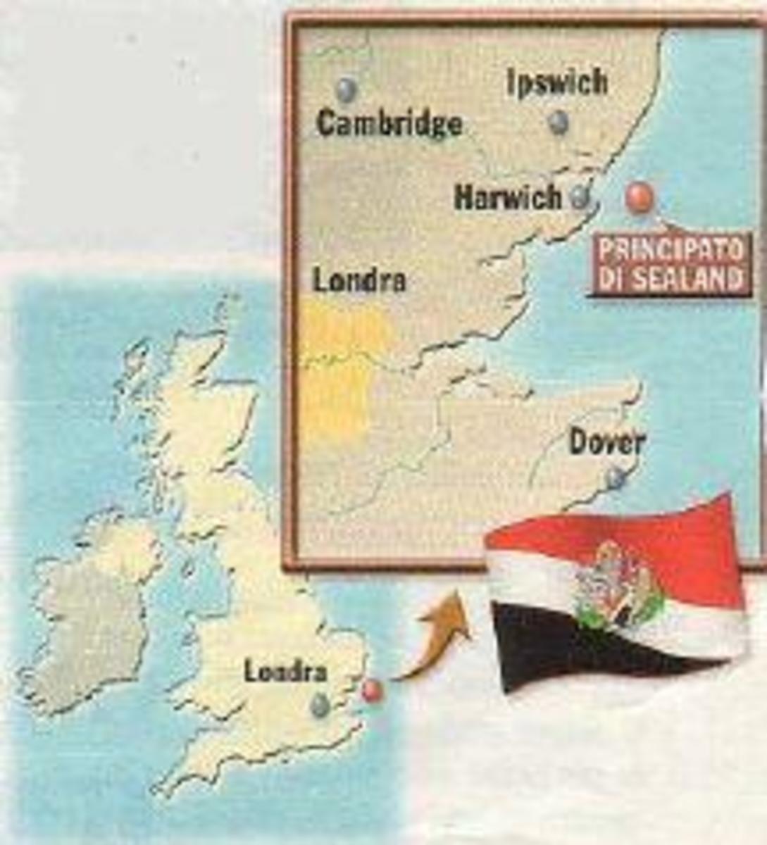 principality of sealand map