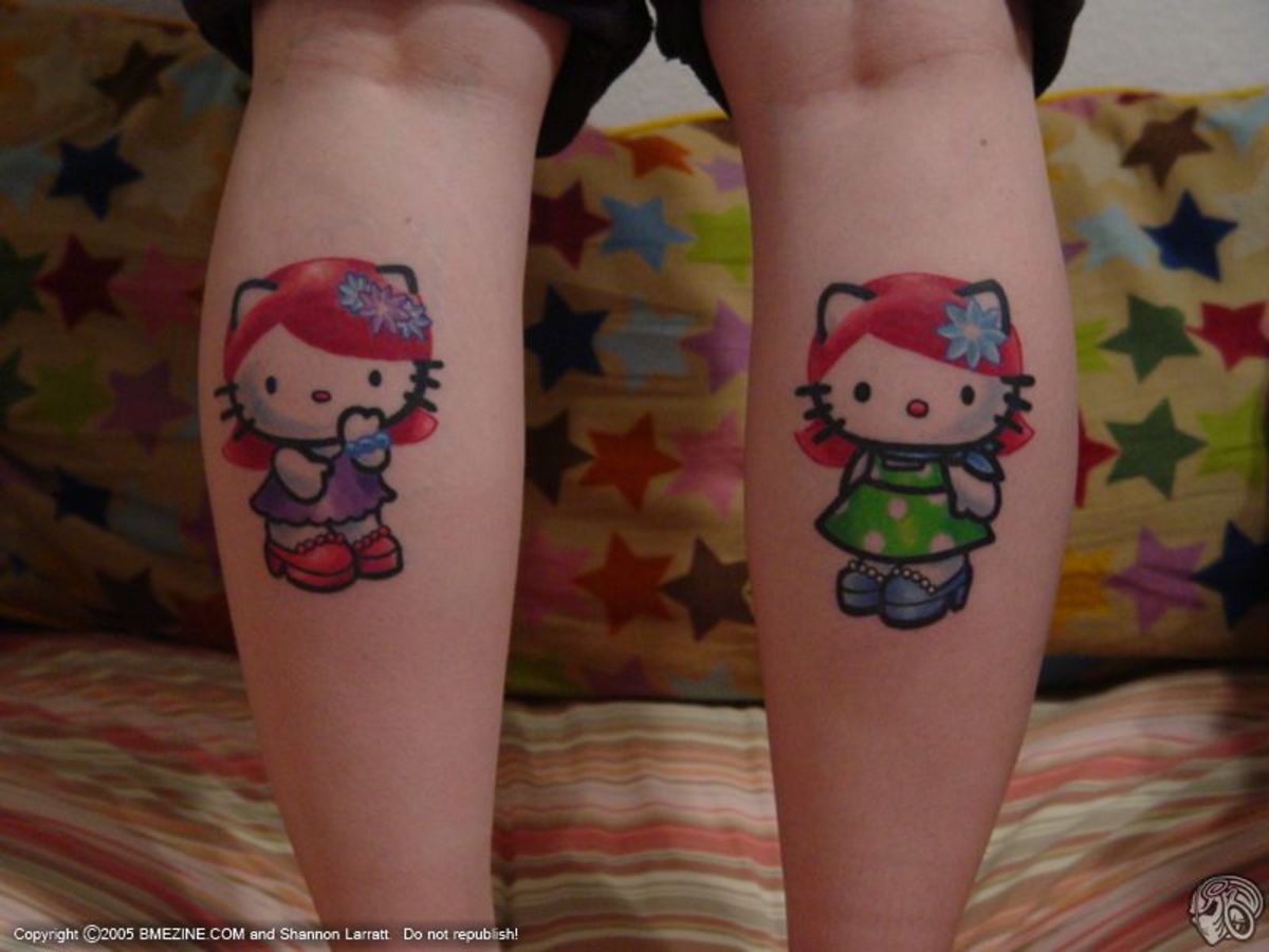 Hello Kitty  Glitter Tattoo Stencil  Henna Caravan