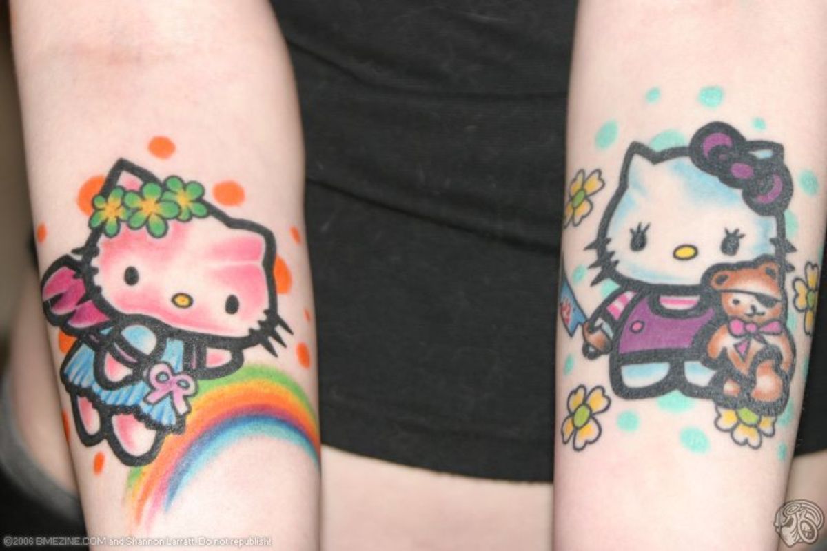 Hello Kitty Tattoo  Hello Kitty Image Tattoo Designs  Free Transparent  PNG Clipart Images Download