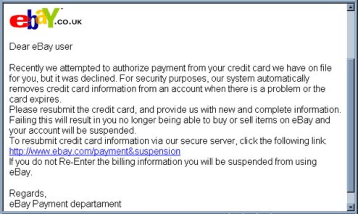 Emails such as these ask for you to log into your account. They scammer then gets a hold of you account information.