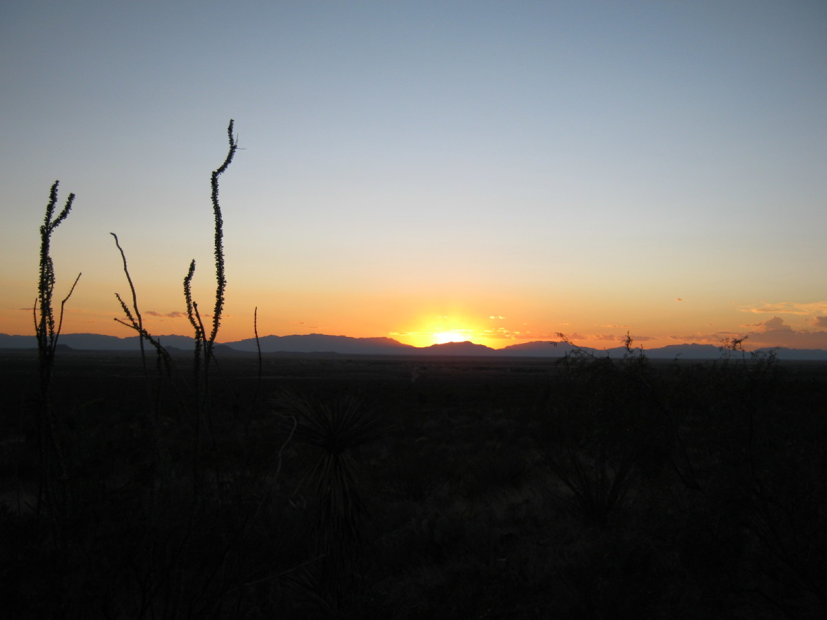 Sunset view from Dog Canyon.