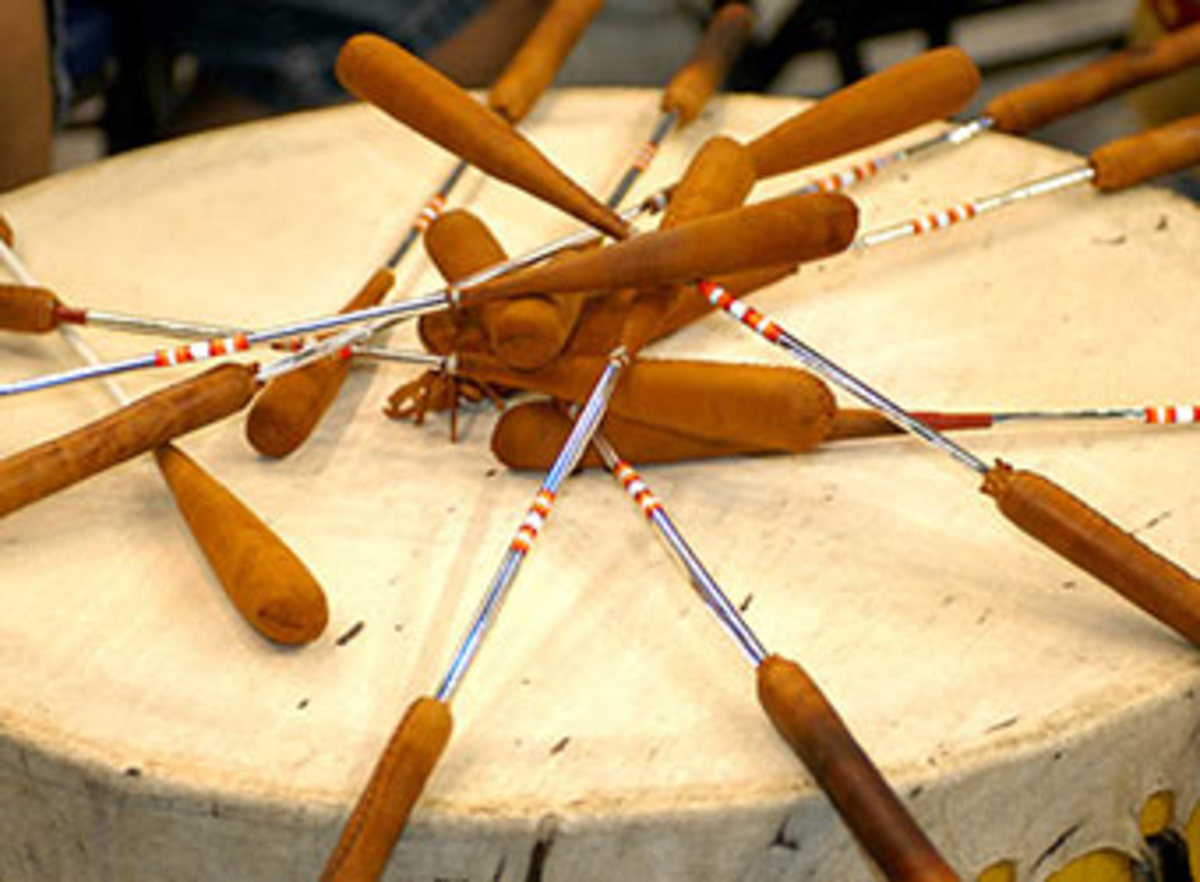 Native American Traditional Group Drum