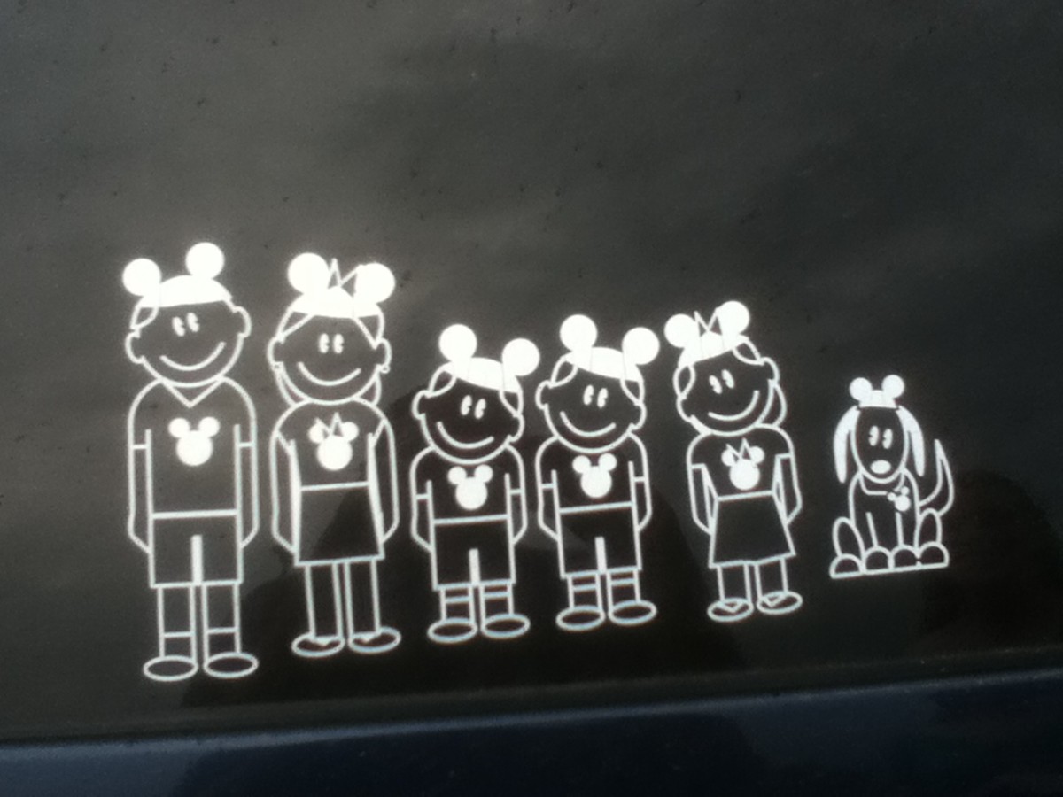 The nuclear family - probably the inventors of these annoying back window stickers. 