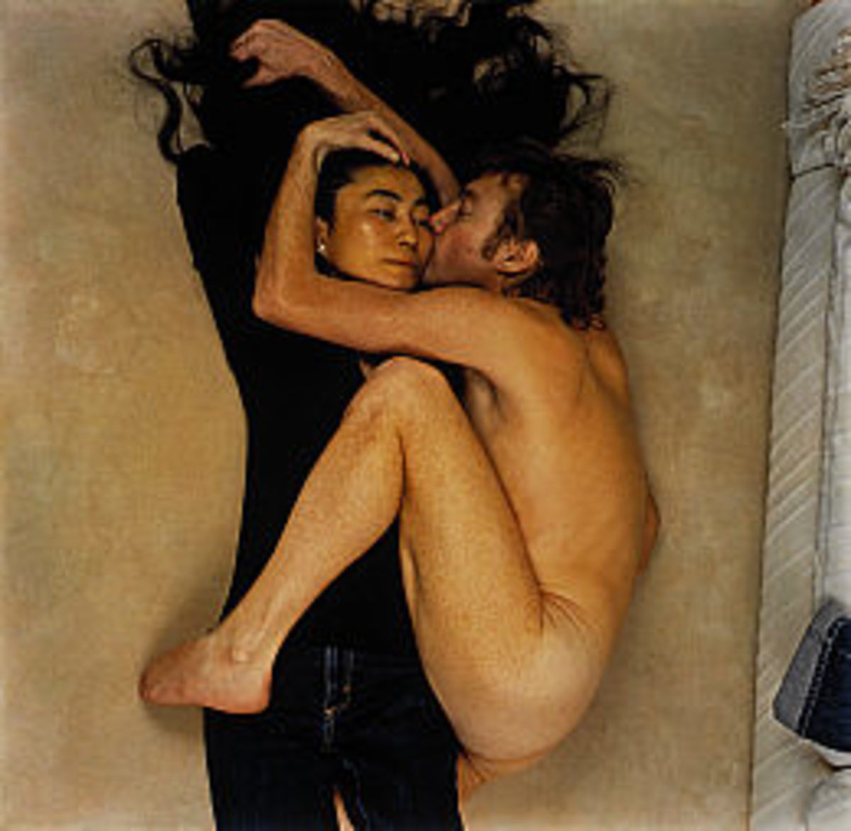 John Lennon and Yoko Ono, 1980.  Photo taken by Annie Leibovitz only a few hours before John Lennon was shot dead.
