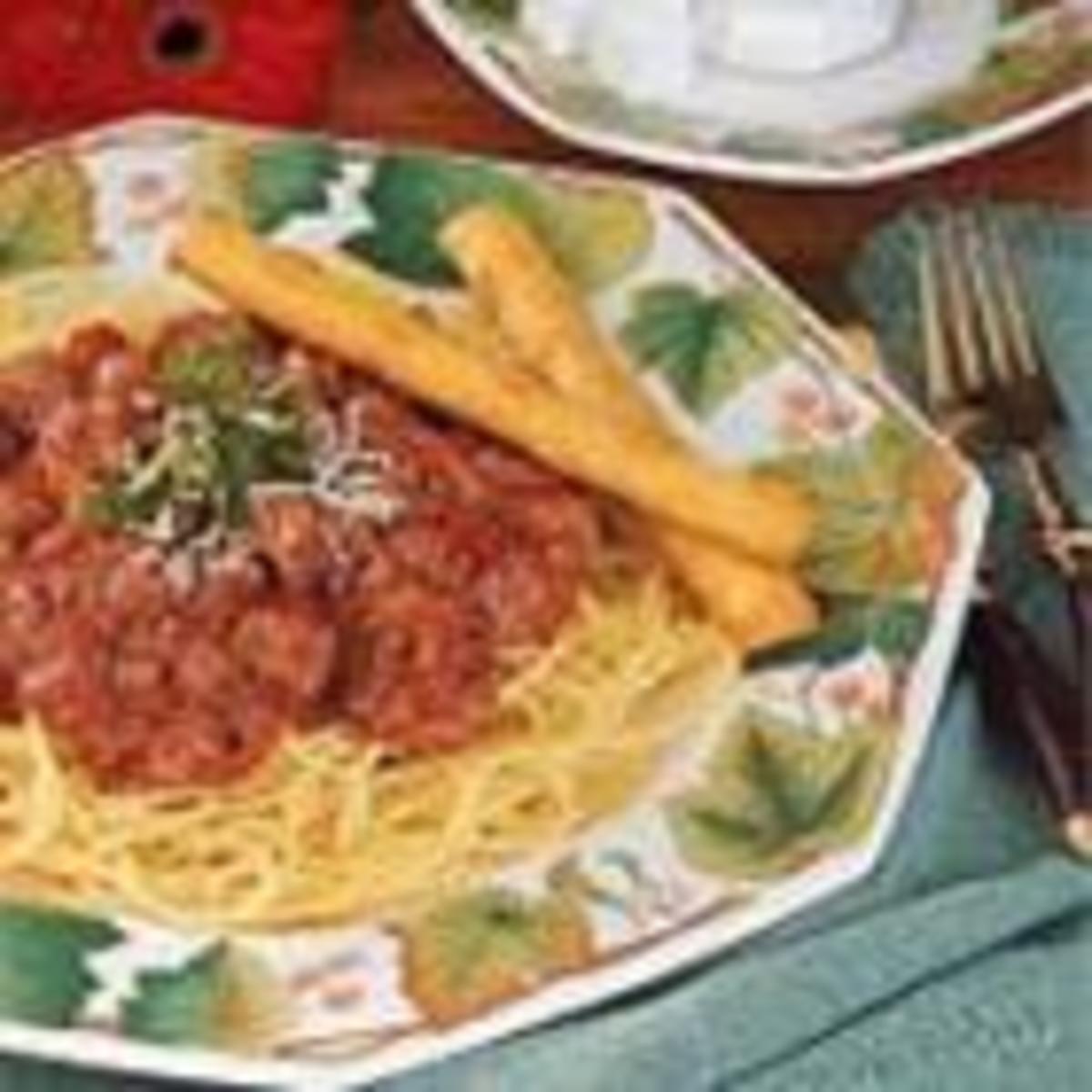 Spaghetti ‘n’ Meat Sauce (from Allrecipes)