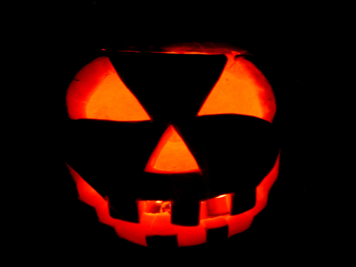 Pumpkin Face with Giant Triangle Eyes