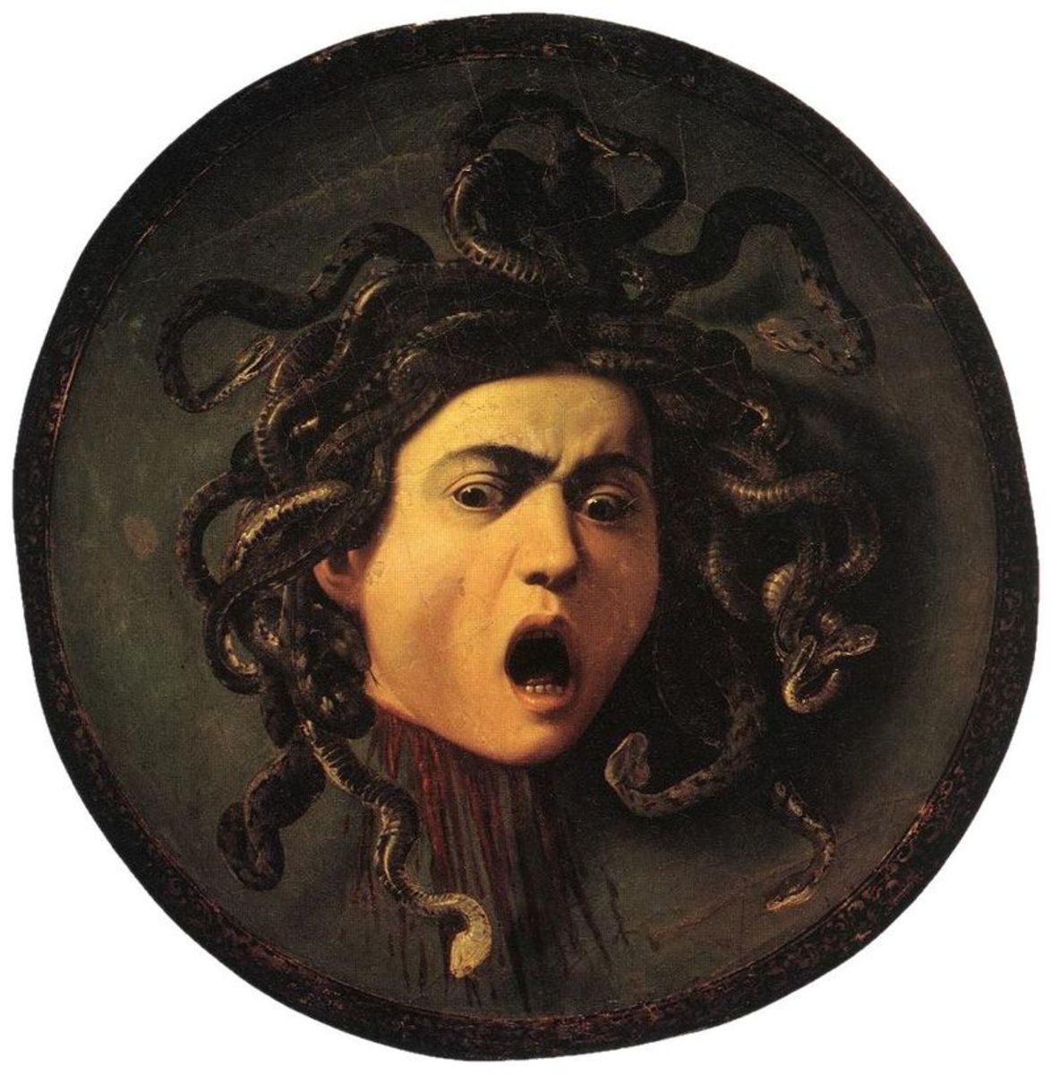 Medusa's head on Athena's shield