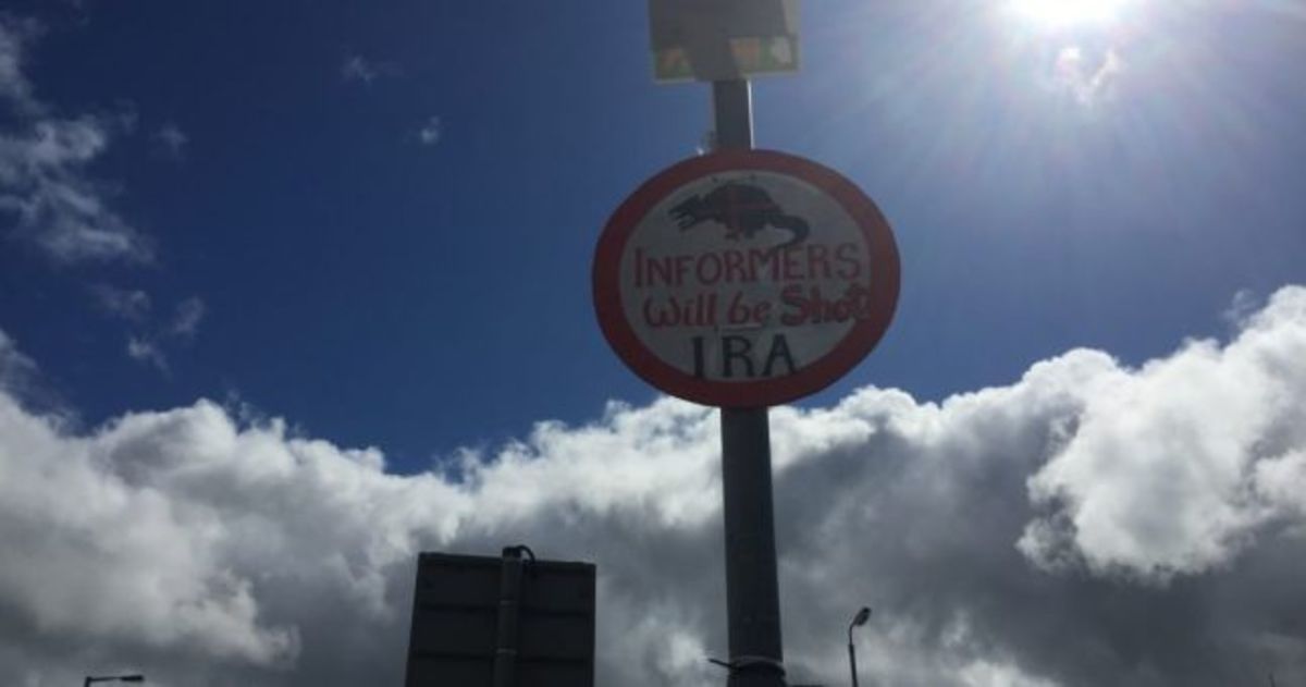 New IRA message to informers on road sign