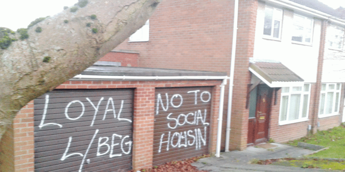 Loyalist objections to social housing. Many Loyalist Godfathers have large property portfolios that are let out to tenants in receipt of Housing Benefit