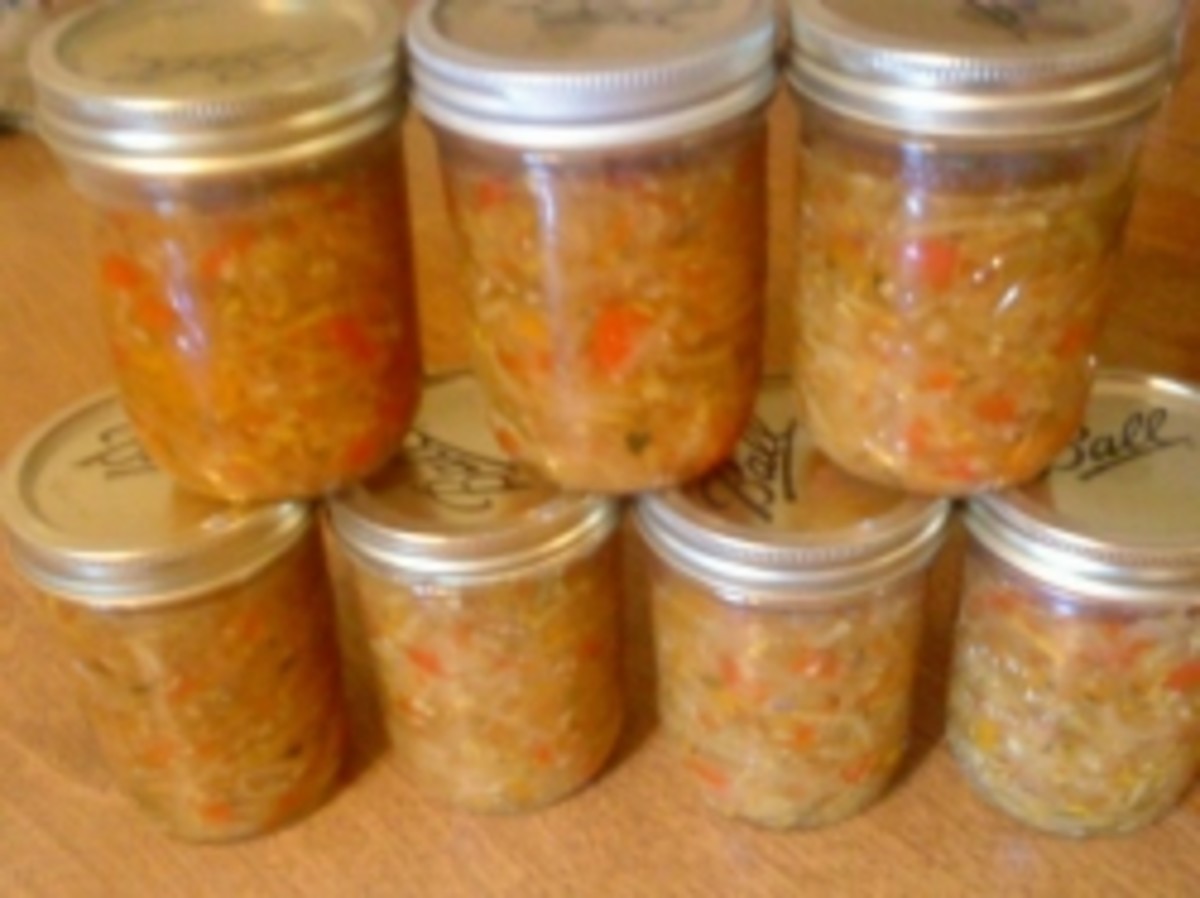 Sweet Zucchini Relish Recipe for Canning