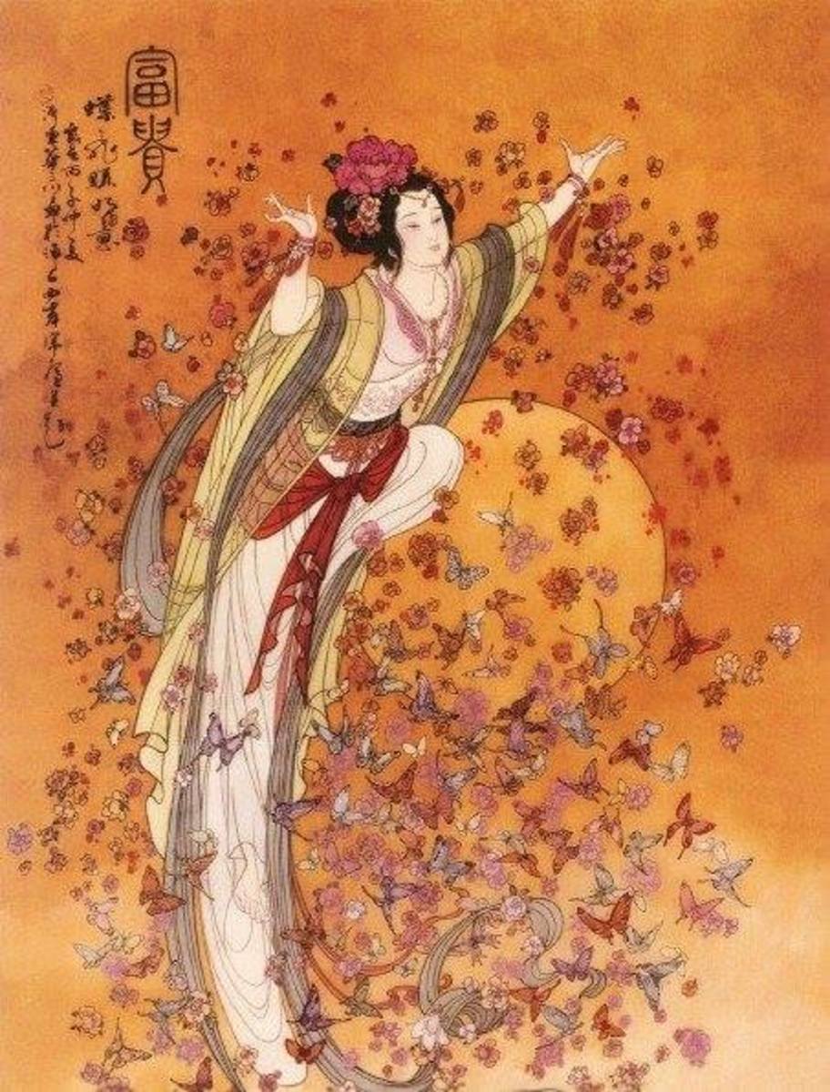 Богиня Чанъэ китайская живопись
