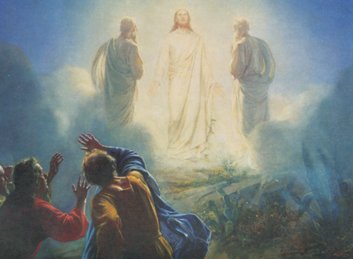 Artistic Rendering of Jesus in the Clouds