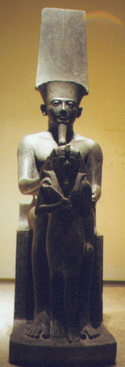 The Statue of Amen, the Hidden One, from the Luxor Museum in Egypt