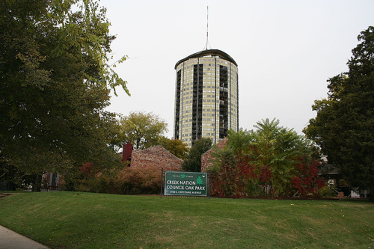 Tulsa Landmarks: Creek Council Oak Park